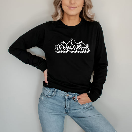 Ski Bum Mountains | Long Sleeve Crew Neck