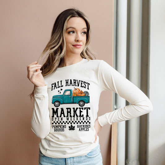 Fall Harvest Truck | Long Sleeve Crew Neck