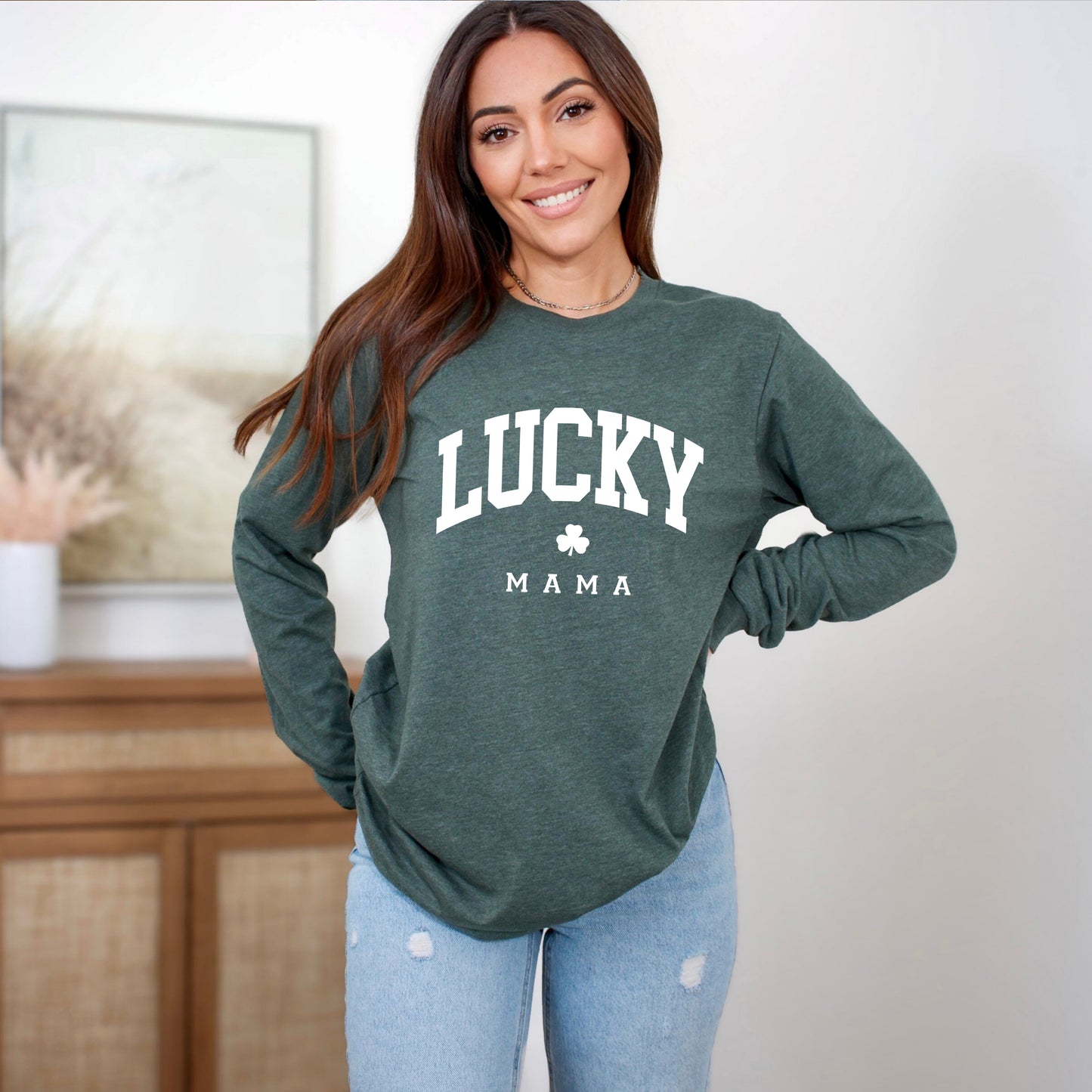 Lucky Mama | Long Sleeve Crew Neck