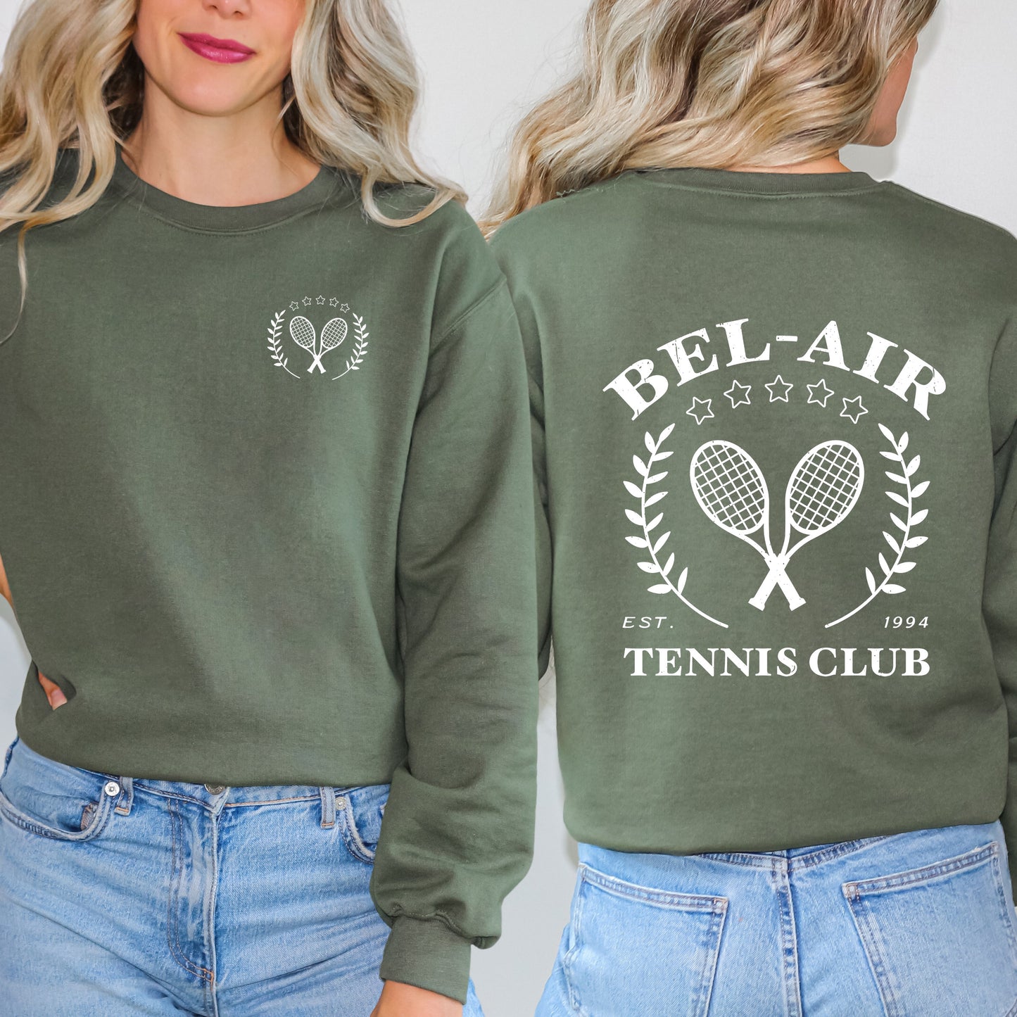 Bel Air Tennis Club | Sweatshirt Front and Back Design