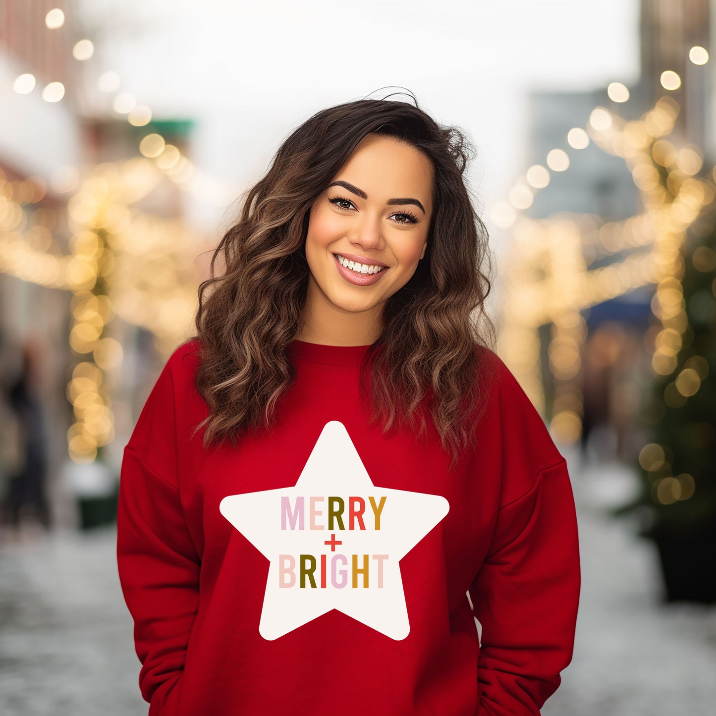 Merry And Bright Star | Sweatshirt