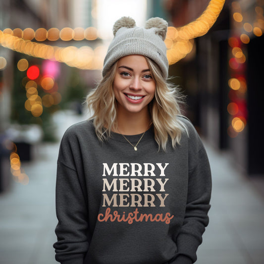 Merry Christmas Cursive | Sweatshirt