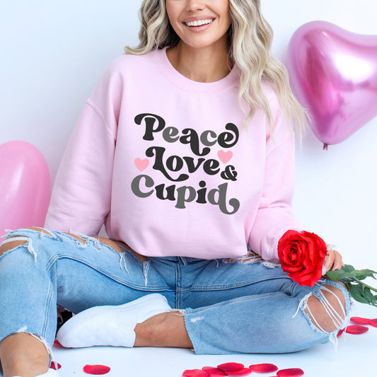 Peace Love And Cupid | Sweatshirt