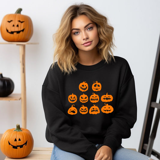 Halloween Pumpkin Faces | Sweatshirt