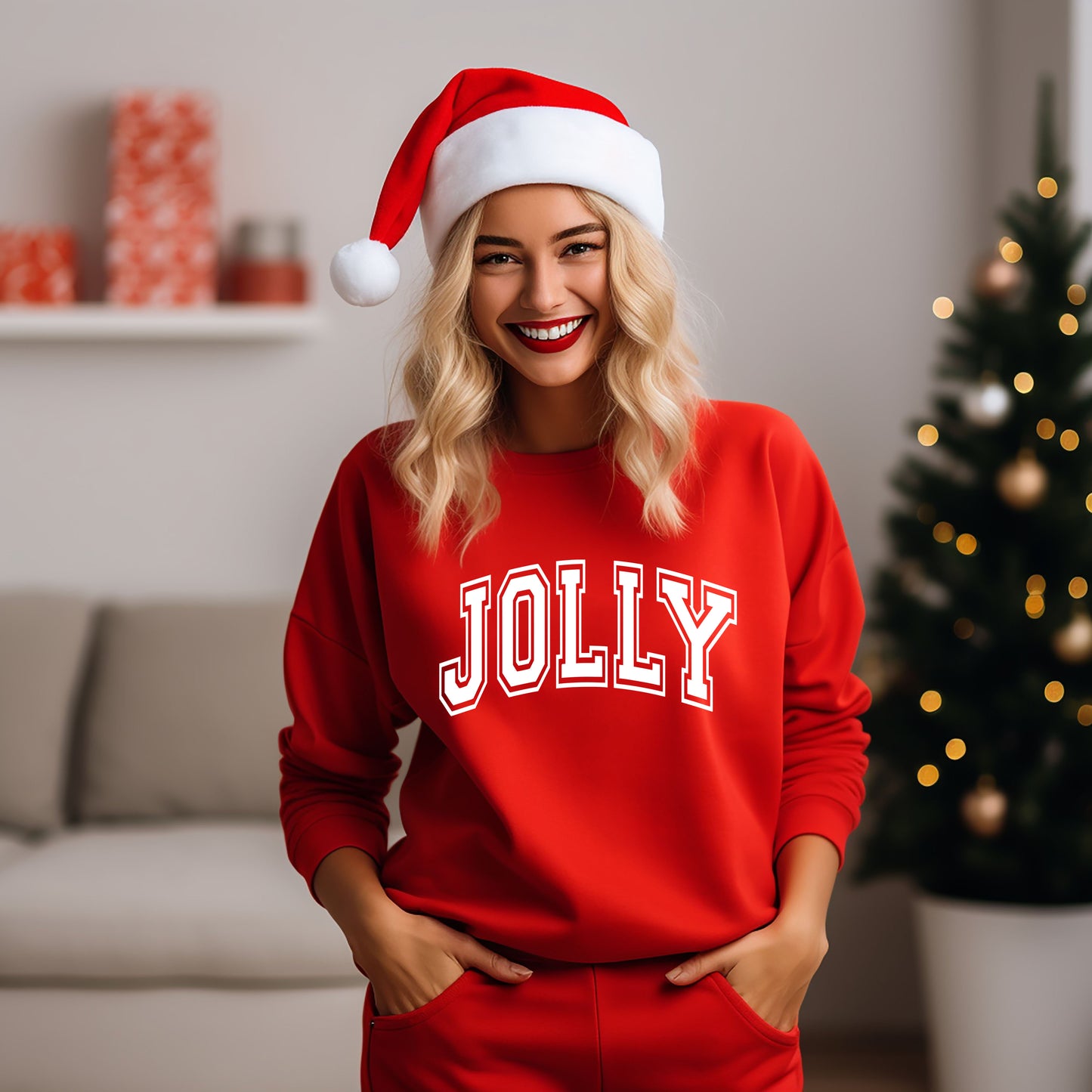 Jolly Varsity Thick Outline | Sweatshirt