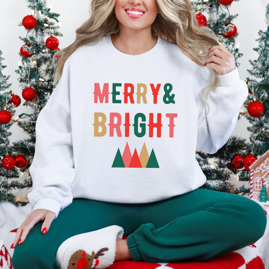 Merry And Bright Mountains | Sweatshirt