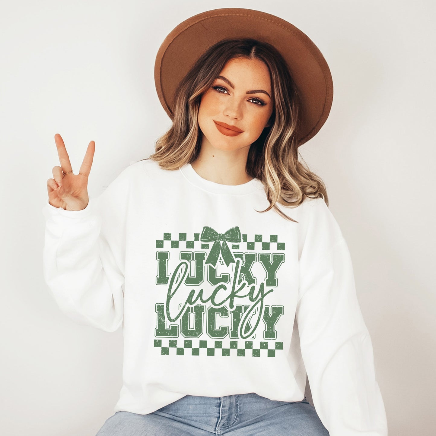 Lucky Stacked Coquette | Sweatshirt