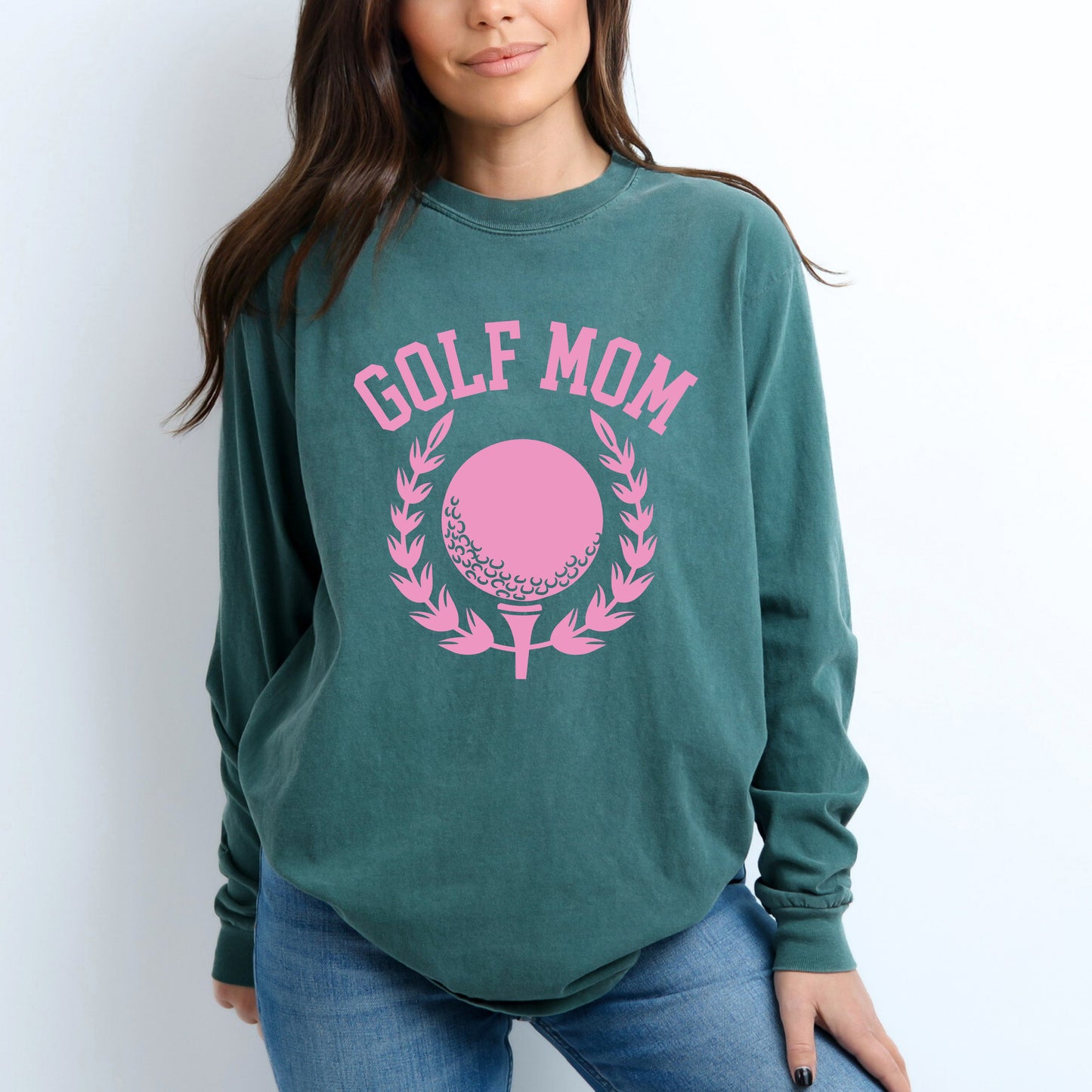 Golf Mom Tee | Garment Dyed Long Sleeve