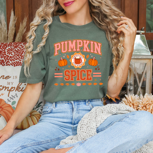 Pumpkin Spice Stripes | Garment Dyed Tee