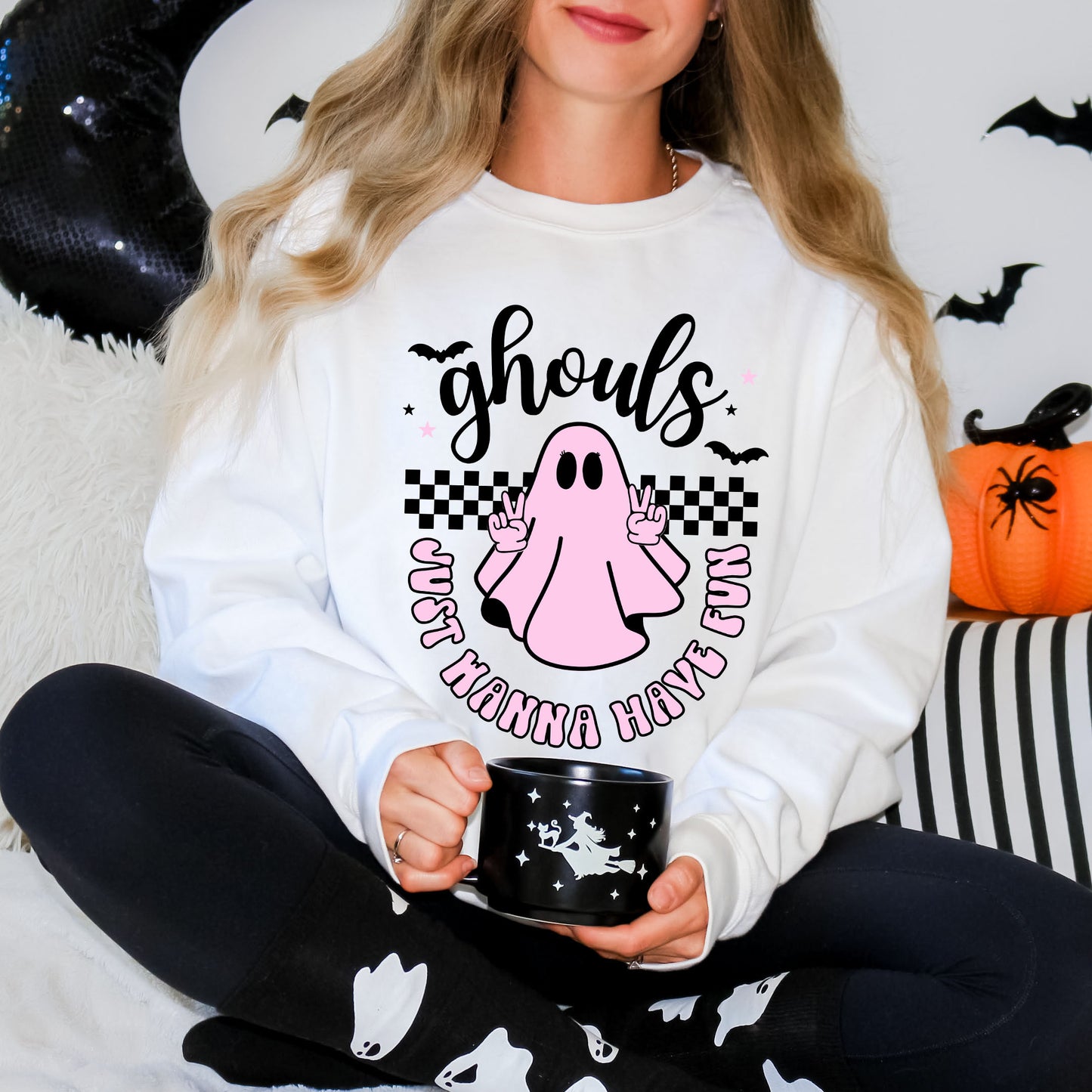 Just Wanna Have Fun Checkered | Sweatshirt