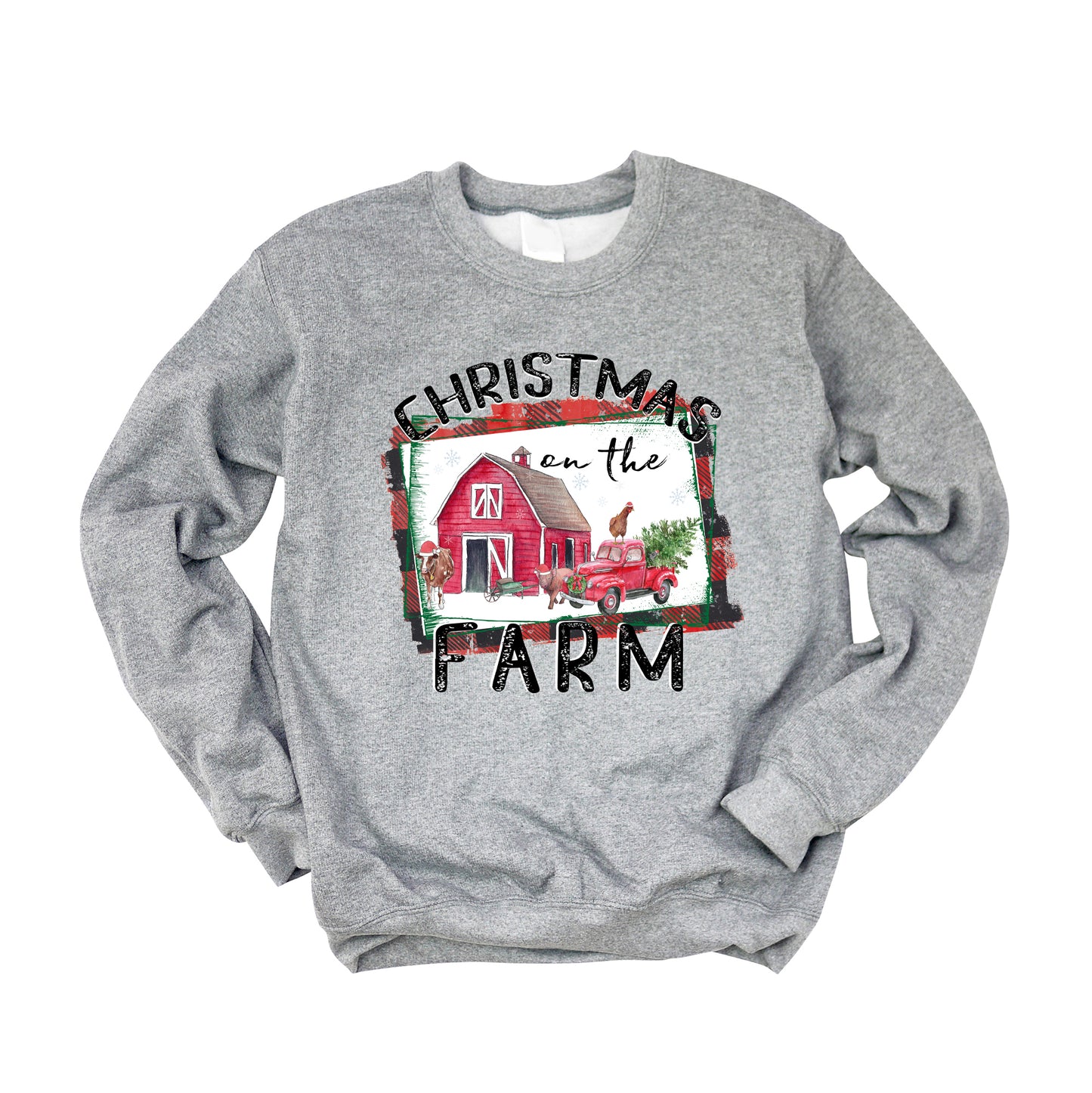 Christmas On The Farm Barn | Sweatshirt