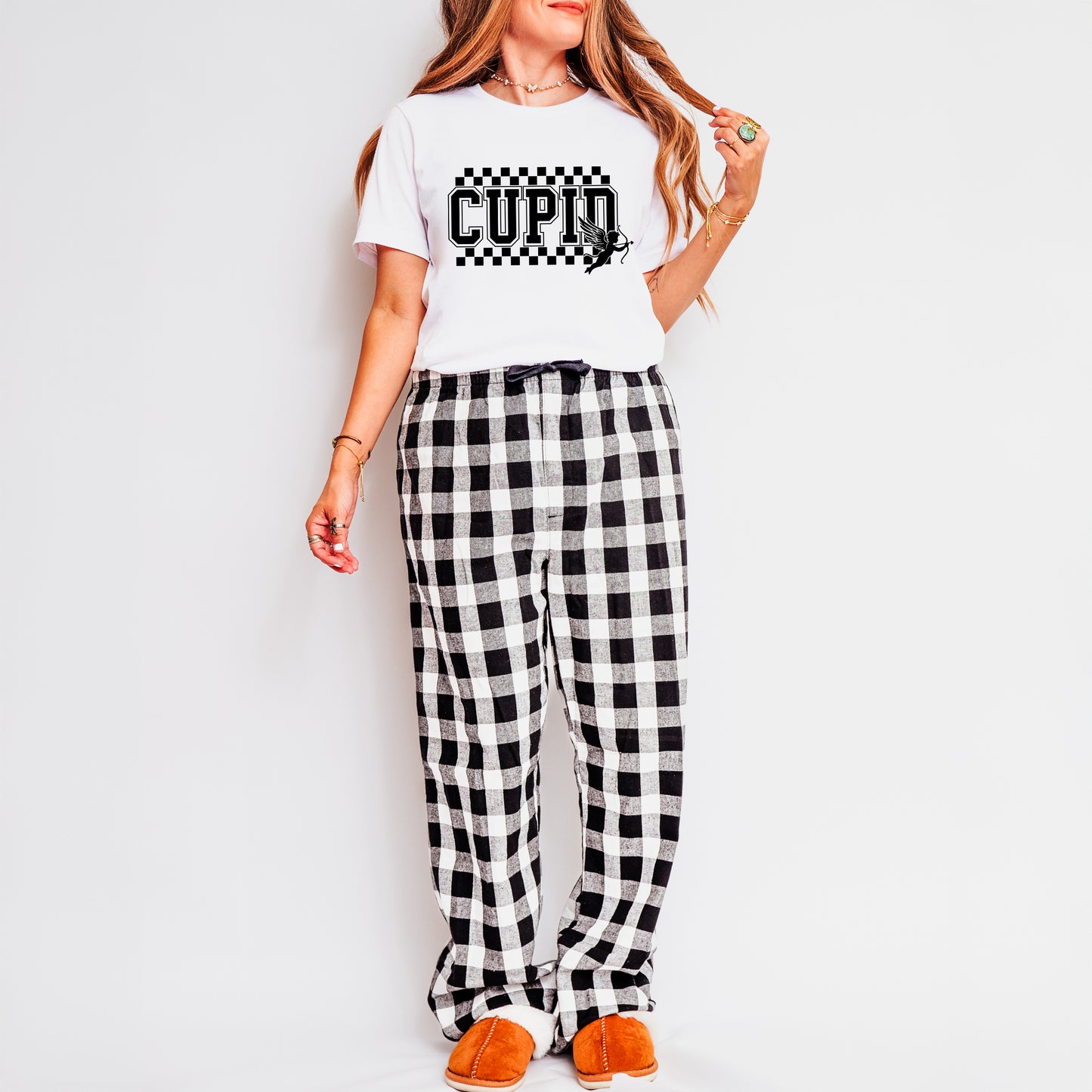 Cupid Varsity Checkered | Plaid Pajama Set