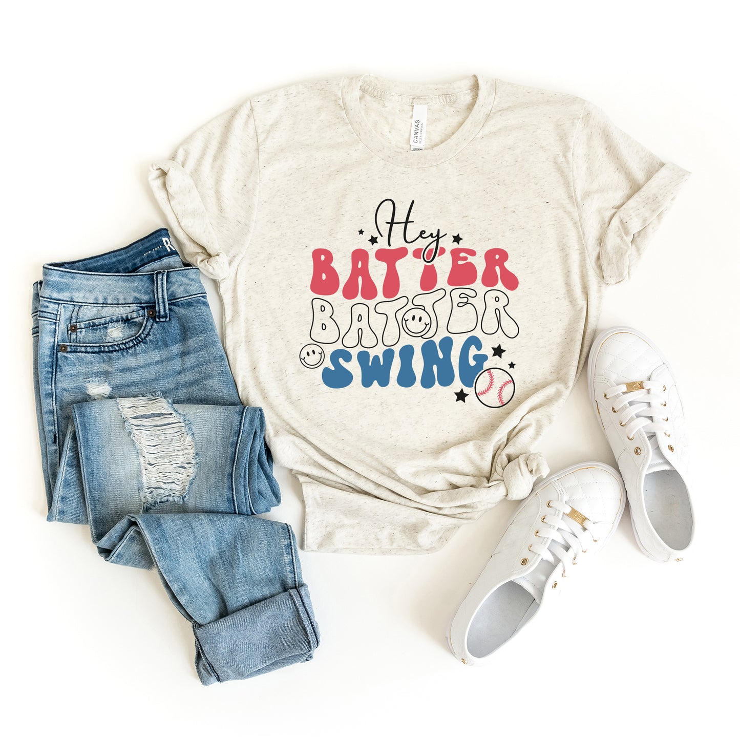 Batter Batter Red White Blue | Short Sleeve Graphic Tee