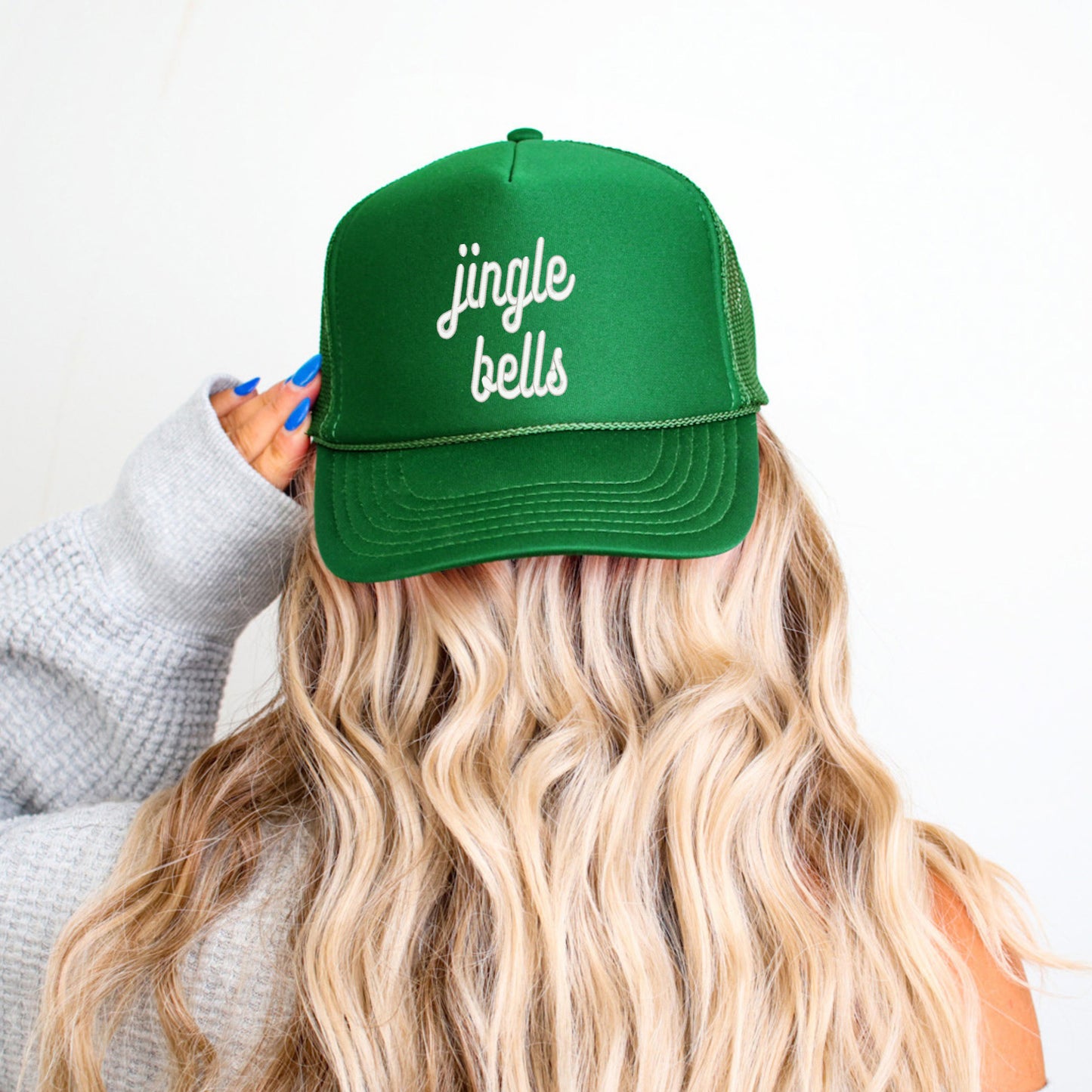 Embroidered Jingle Bells Bold Cursive | Foam Trucker Hat