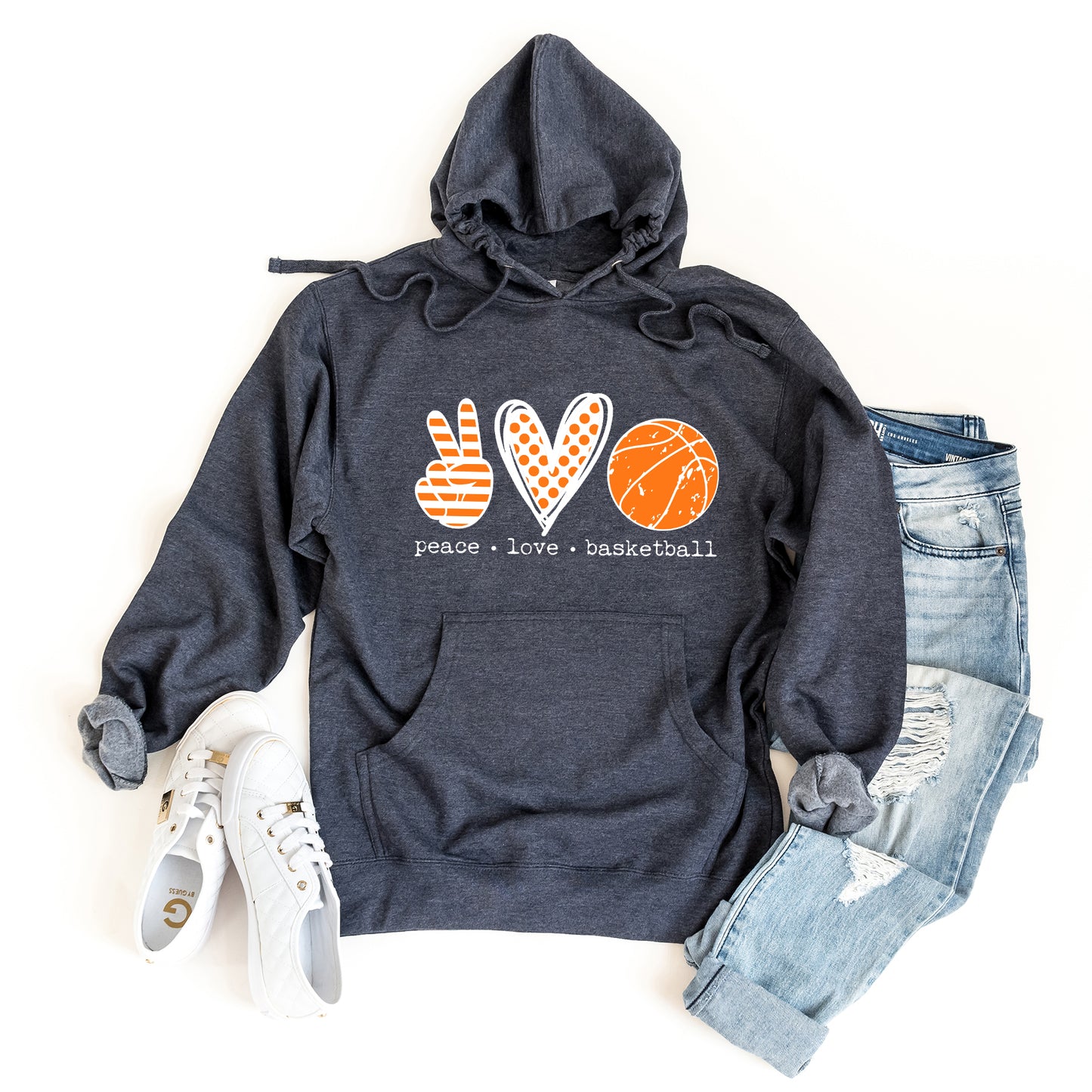 Peace Love Basketball (Colorful) | Hoodie