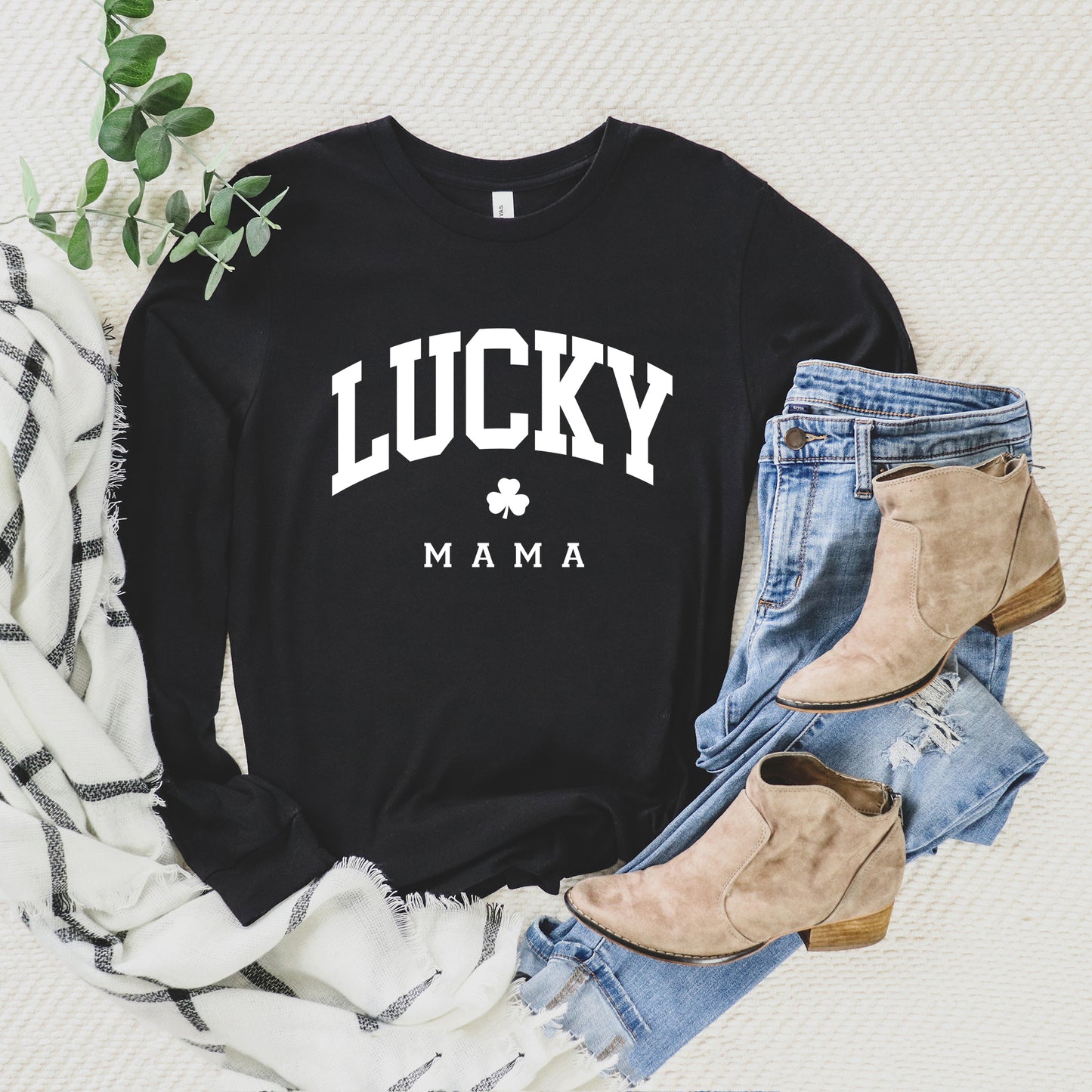 Lucky Mama | Long Sleeve Crew Neck