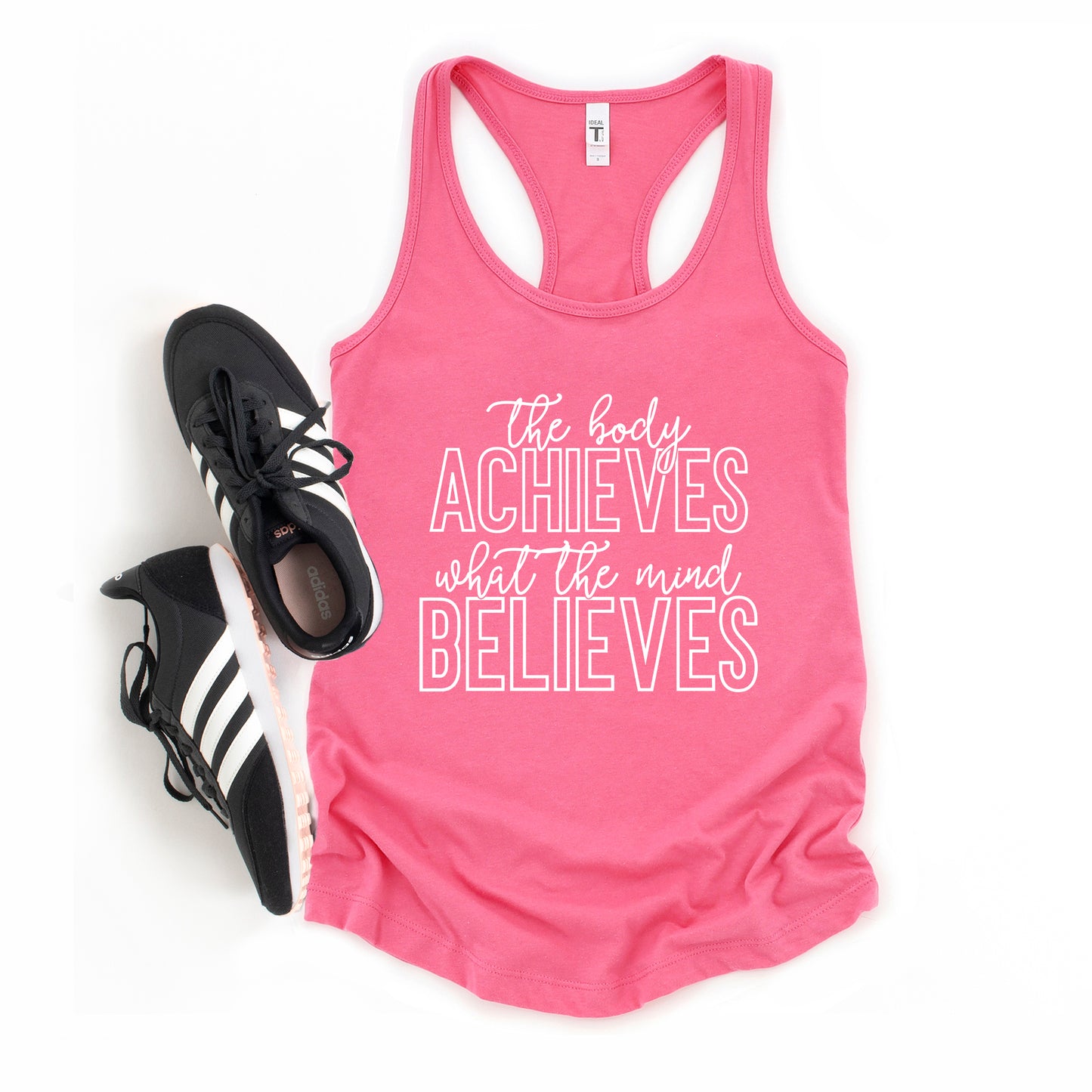 Body Achieves Mind Believes | Racerback Tank