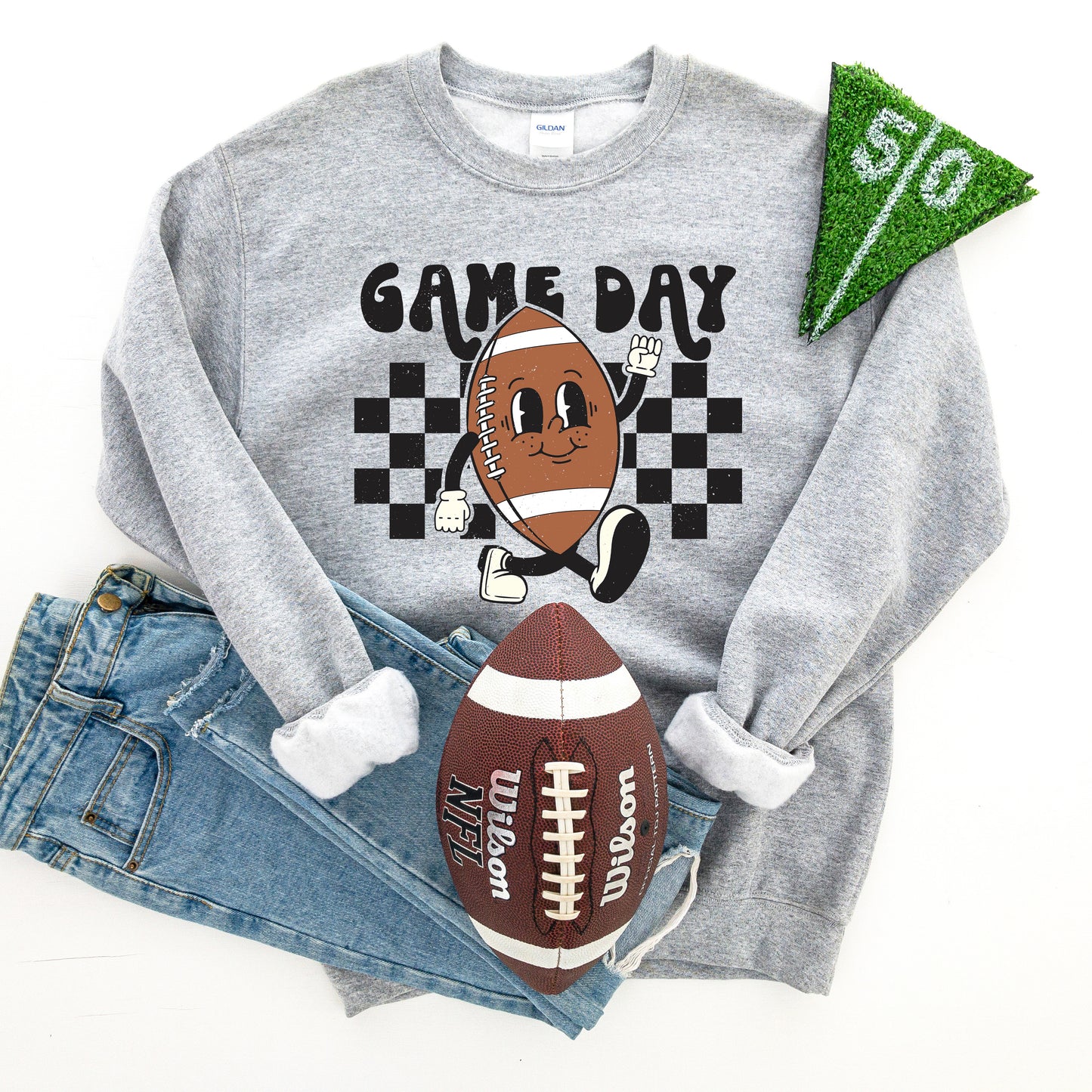 Football Game Day Checkered | Sweatshirt