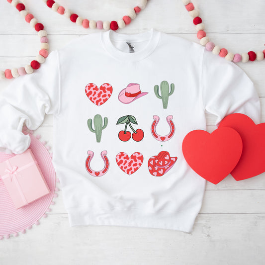 Cowgirl Valentine Chart | Sweatshirt