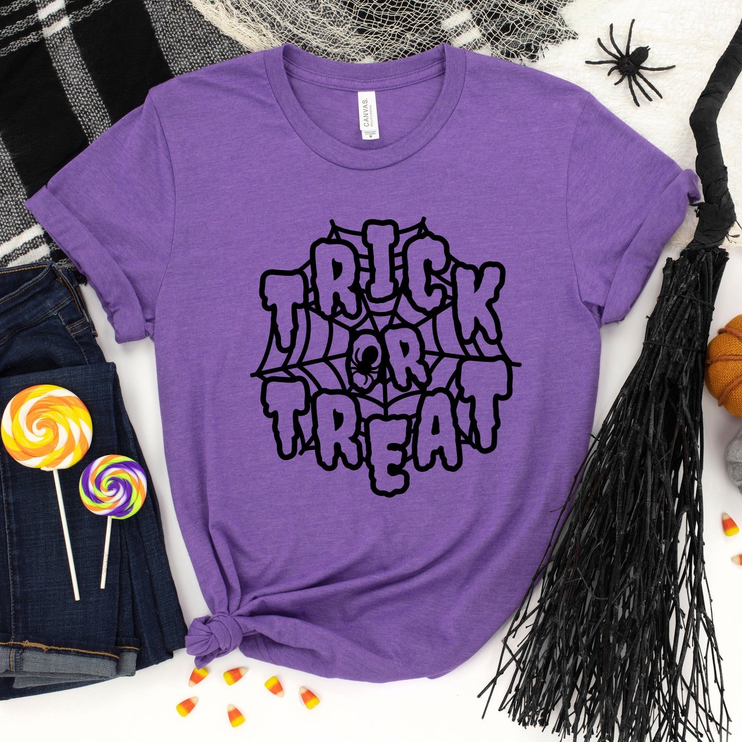 Trick Or Treat Web | Short Sleeve Crew Neck