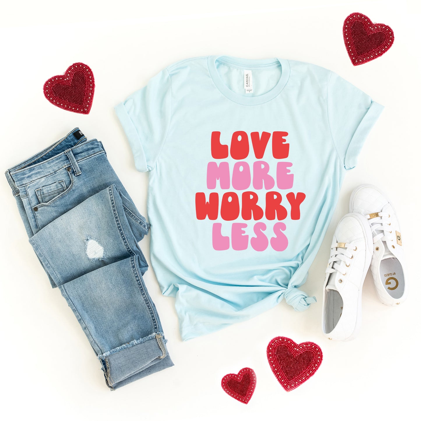 Love More Worry Less Bold | Short Sleeve Graphic Tee