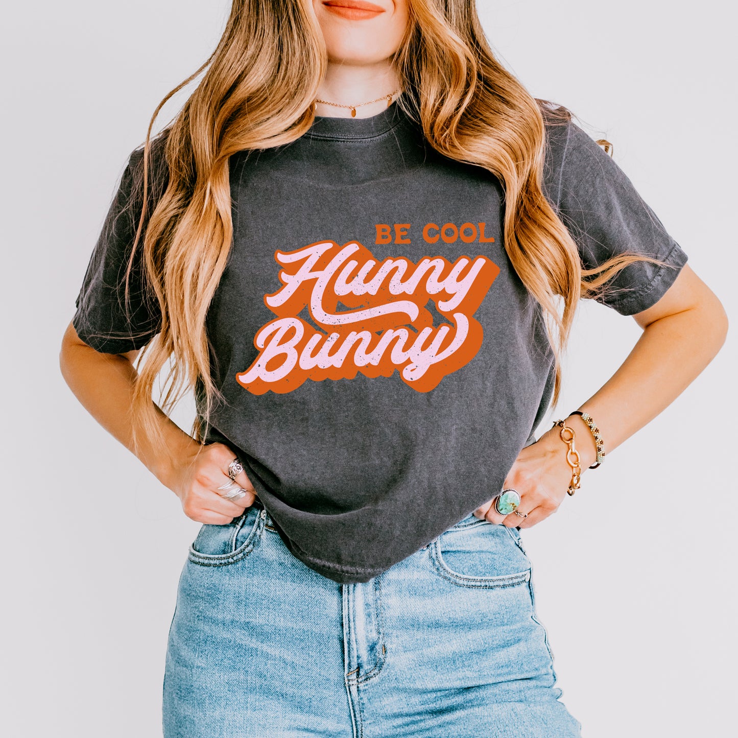 Be Cool Hunny Bunny | Relaxed Fit Cropped Tee