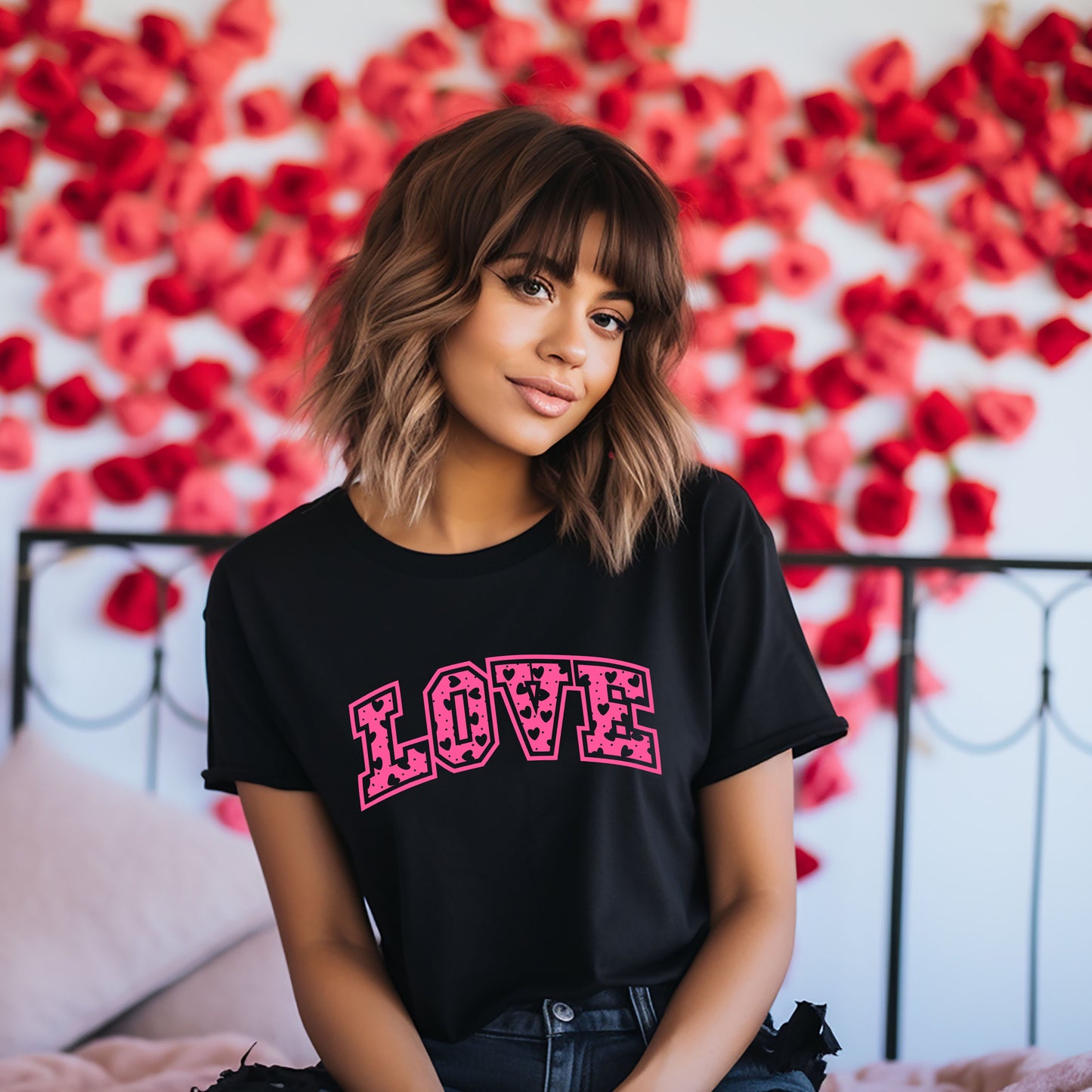 Love Varsity Hearts | Short Sleeve Graphic Tee