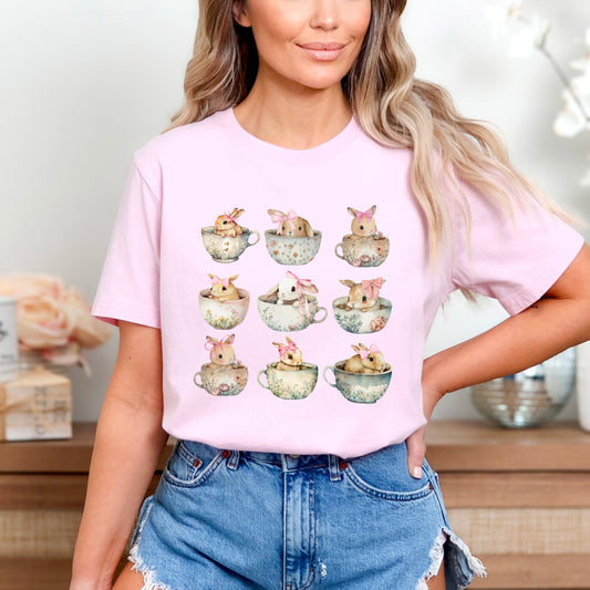 Teacup Bunnies Coquette | Short Sleeve Graphic Tee