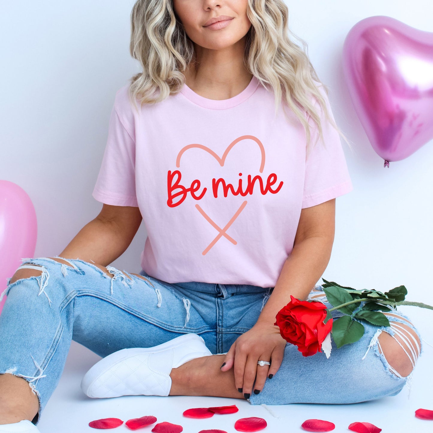 Be Mine Heart Colorful | Short Sleeve Graphic Tee