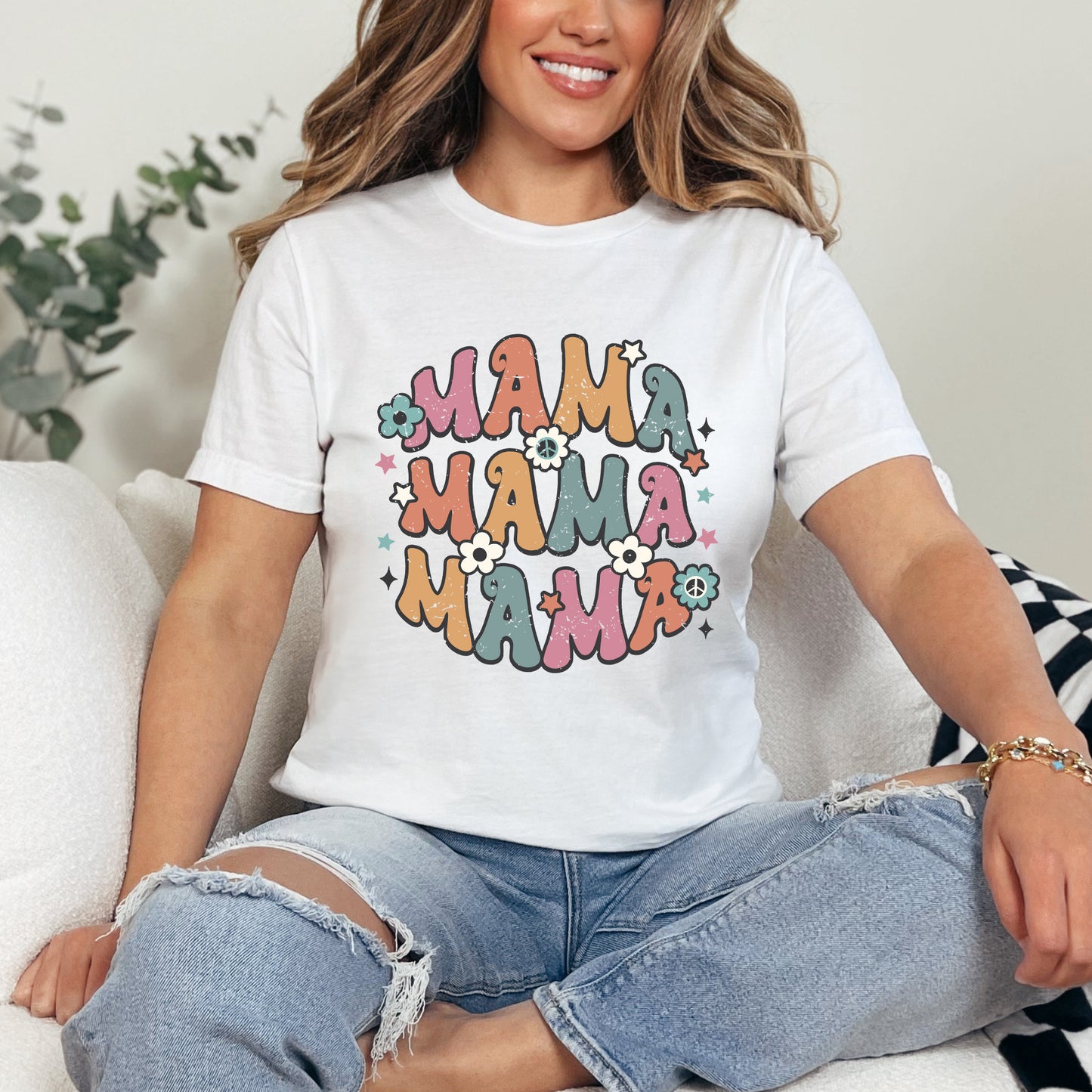 Retro Mama Stacked | Short Sleeve Graphic Tee