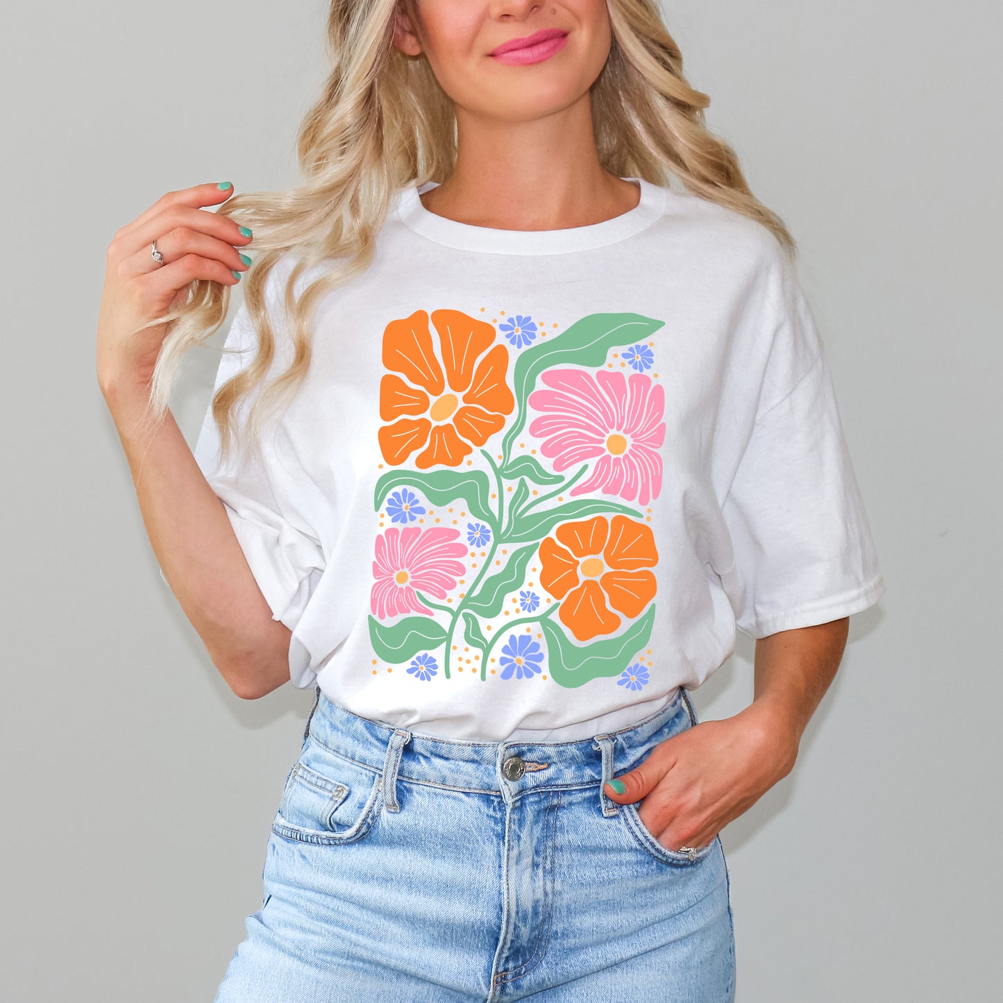 Boho Floral Collage | Short Sleeve Graphic Tee