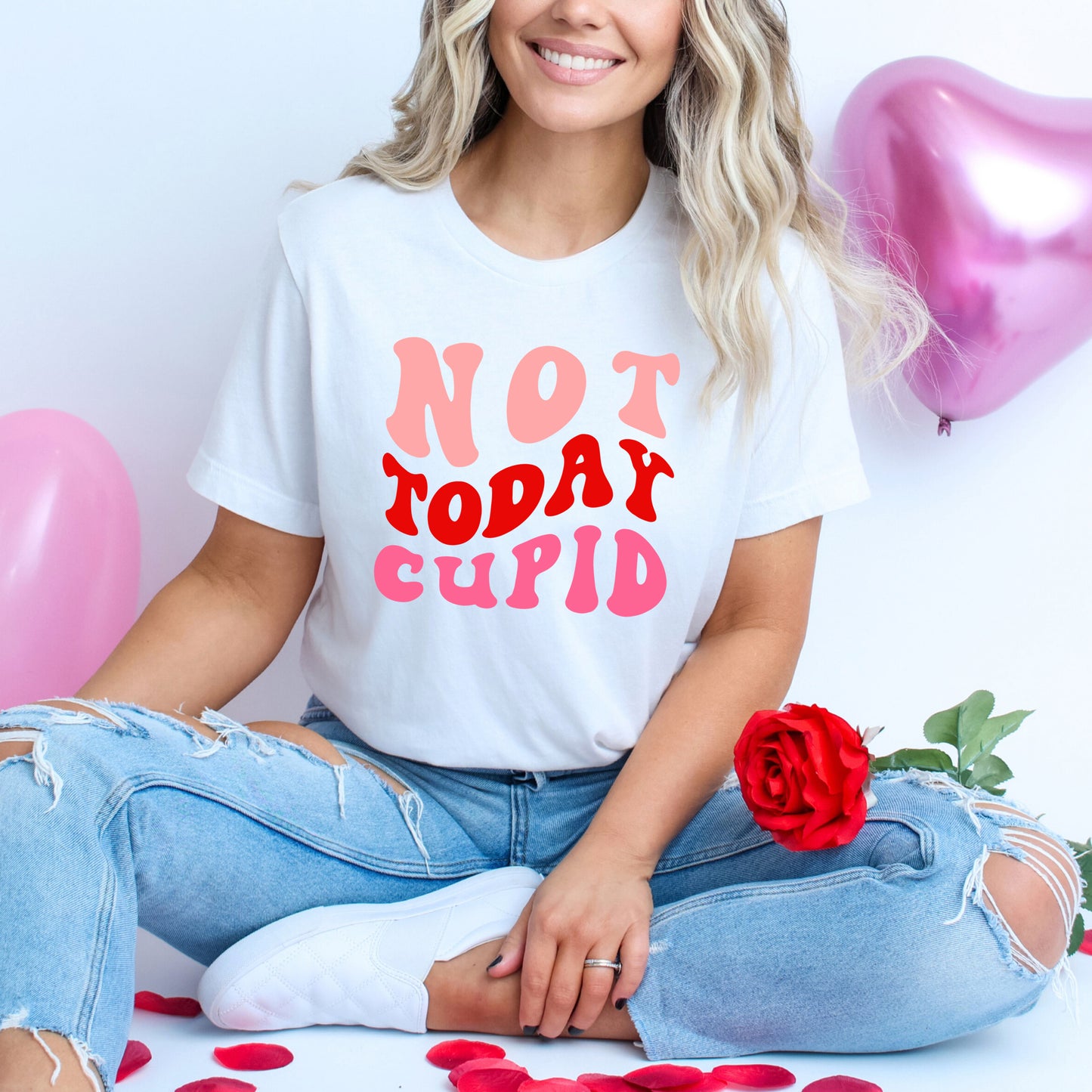 Not Today Cupid Retro | Short Sleeve Graphic Tee