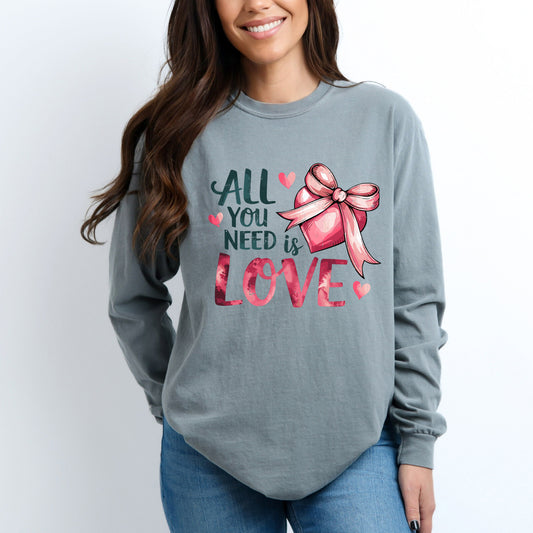 All You Need Is Love Coquette | Garment Dyed Long Sleeve