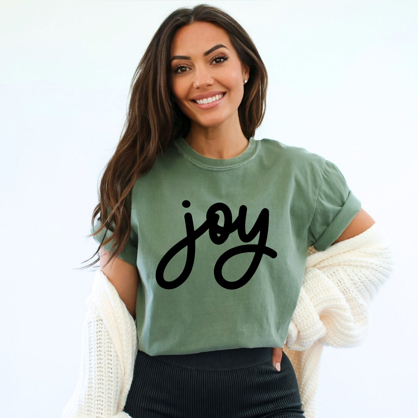 Joy Bold Cursive | Garment Dyed Tee