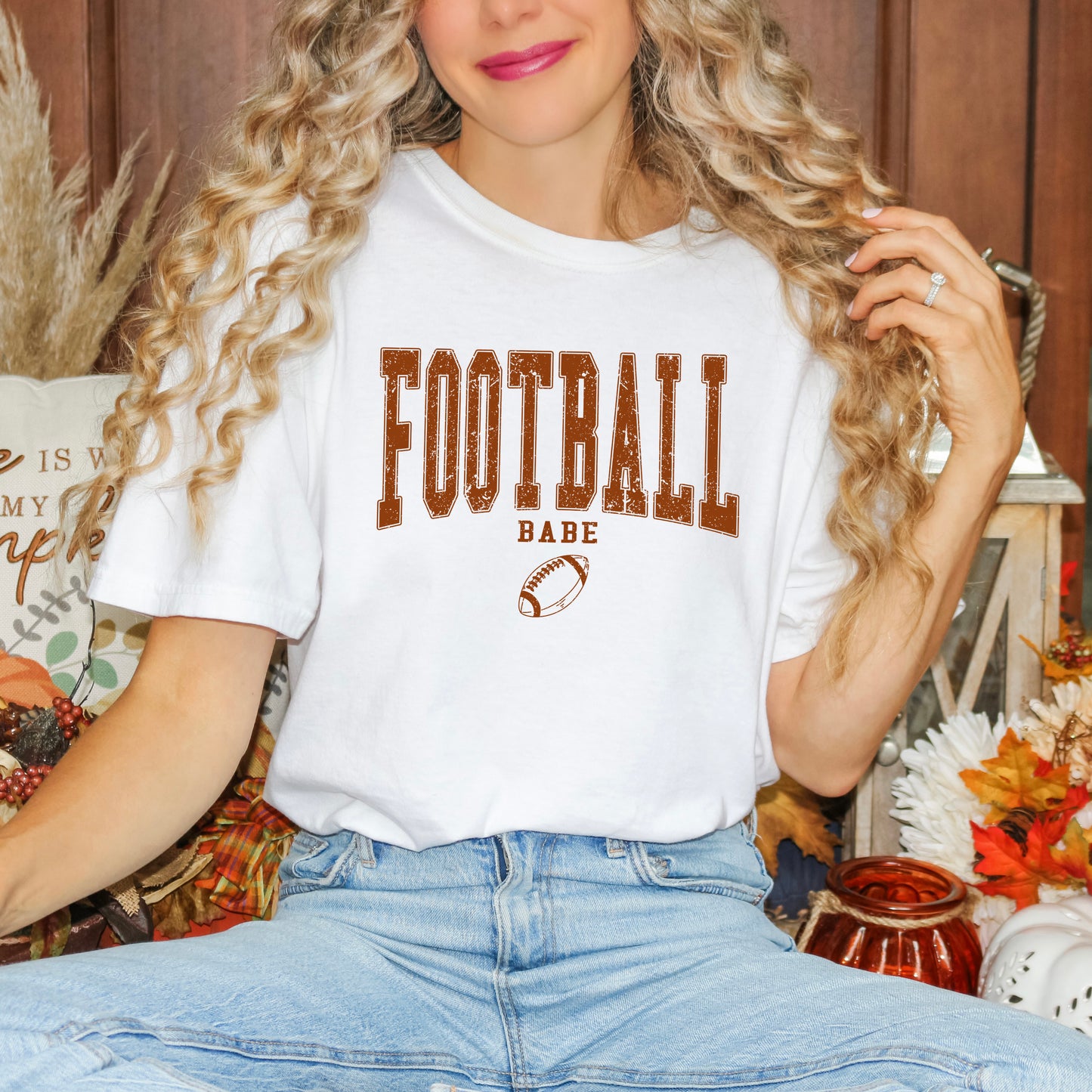 Varsity Football Babe | Garment Dyed Tee