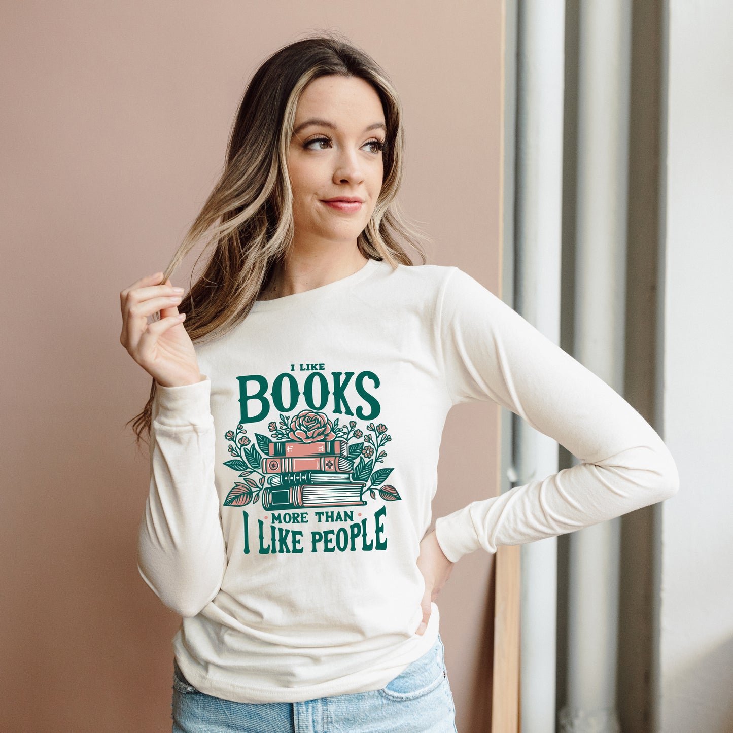 I Like Books More Than People | Long Sleeve Crew Neck