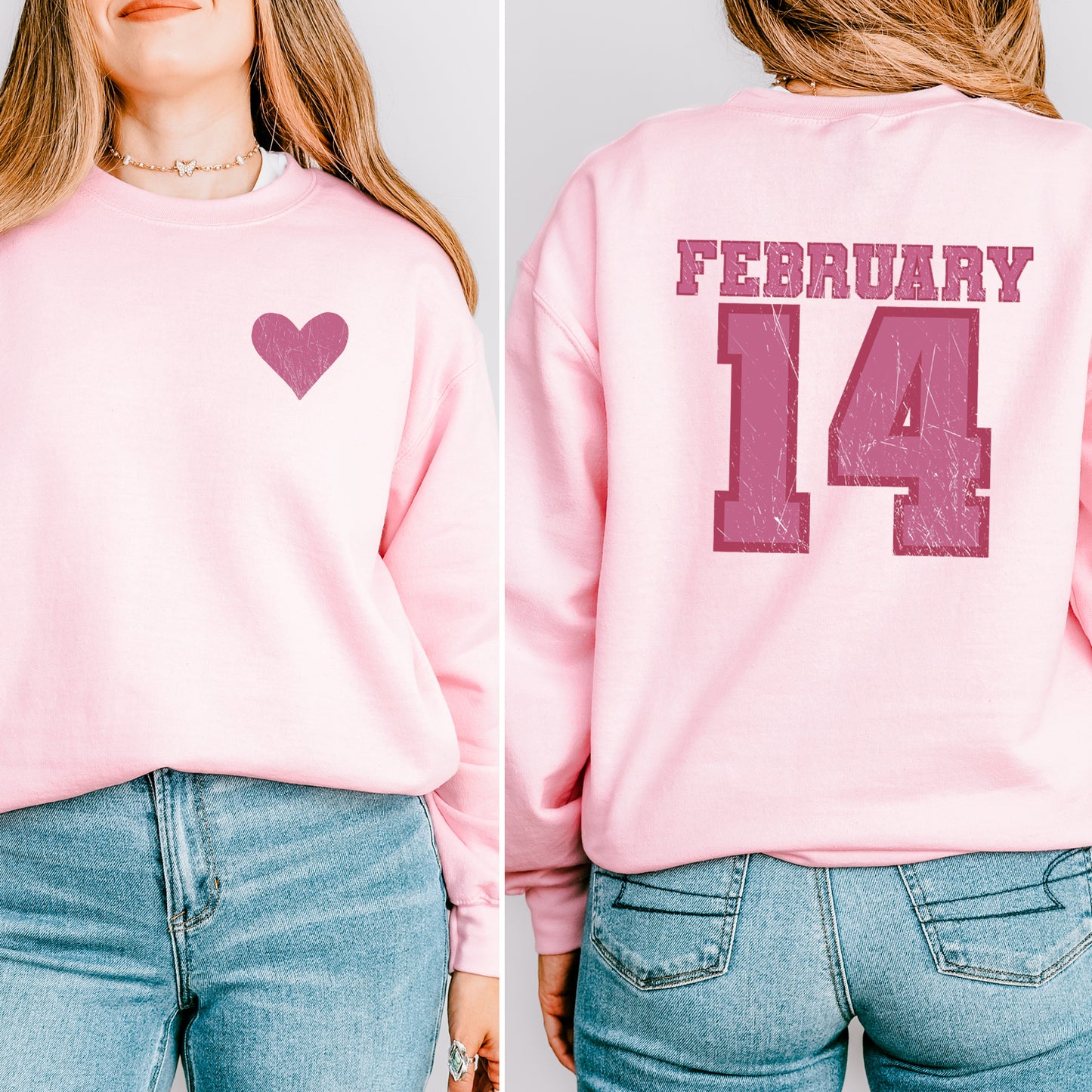 February Fourteenth | Front And Back Sweatshirt