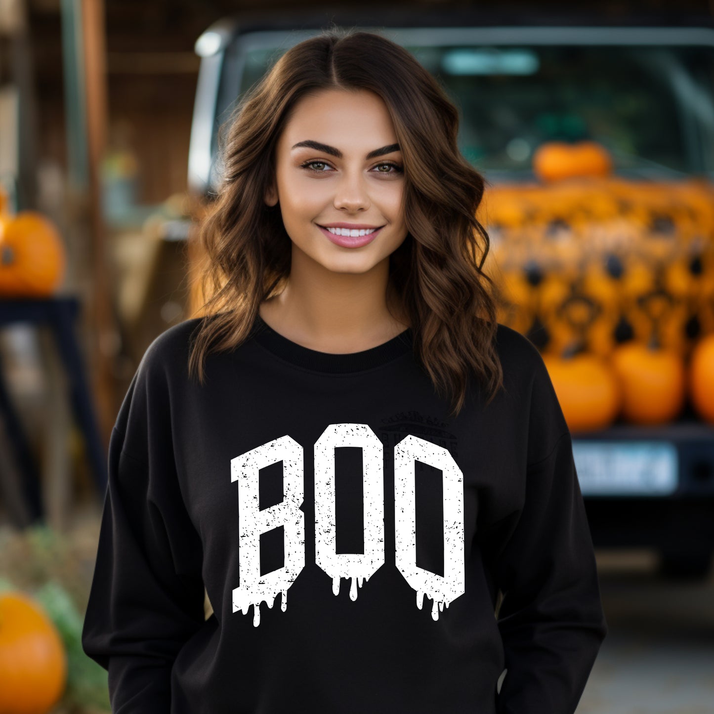 Boo Distressed | Sweatshirt