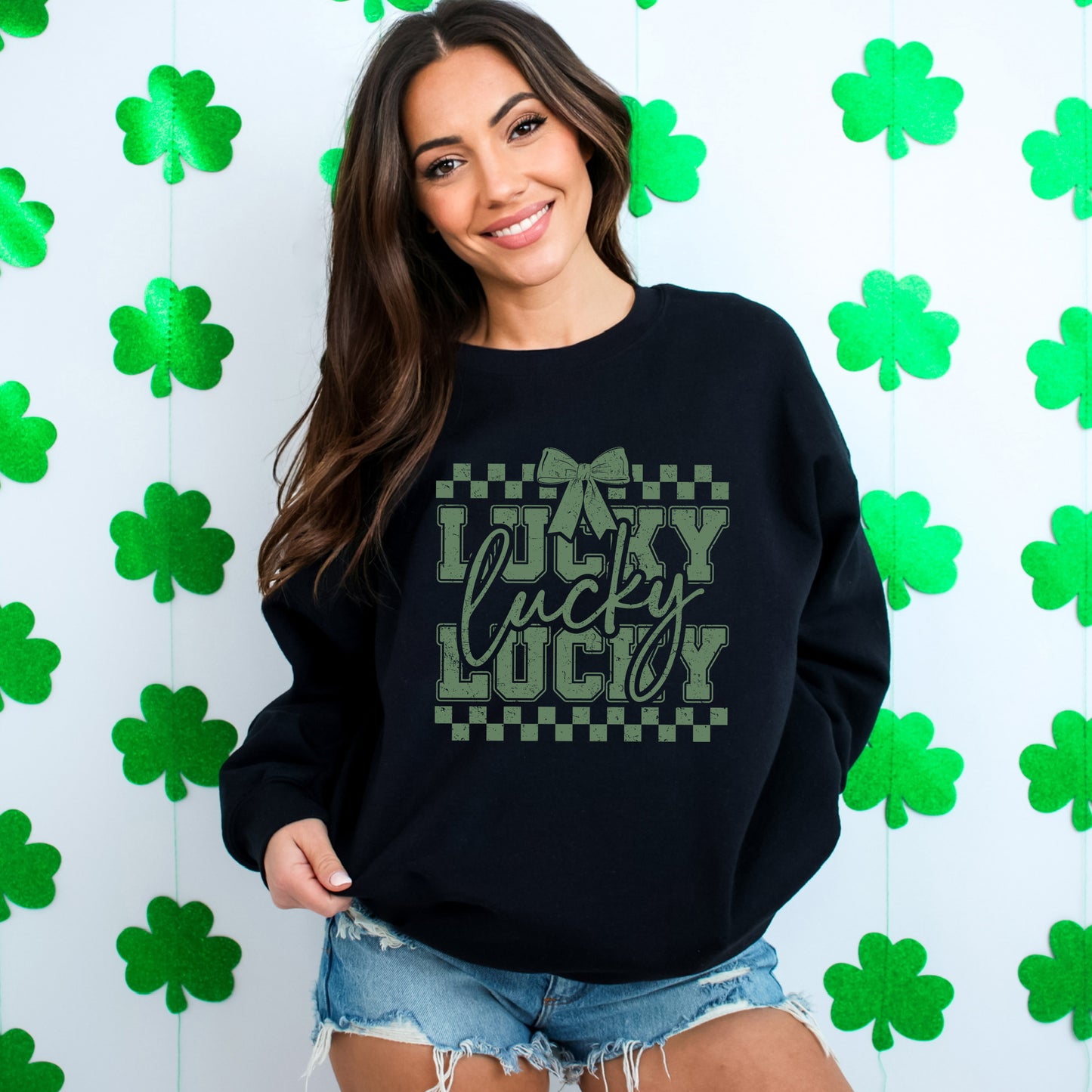 Lucky Stacked Coquette | Sweatshirt