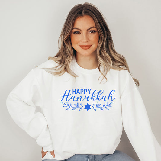 Happy Hanukkah Blue | Sweatshirt