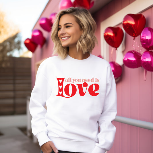 All You Need Is Love Hearts | Sweatshirt