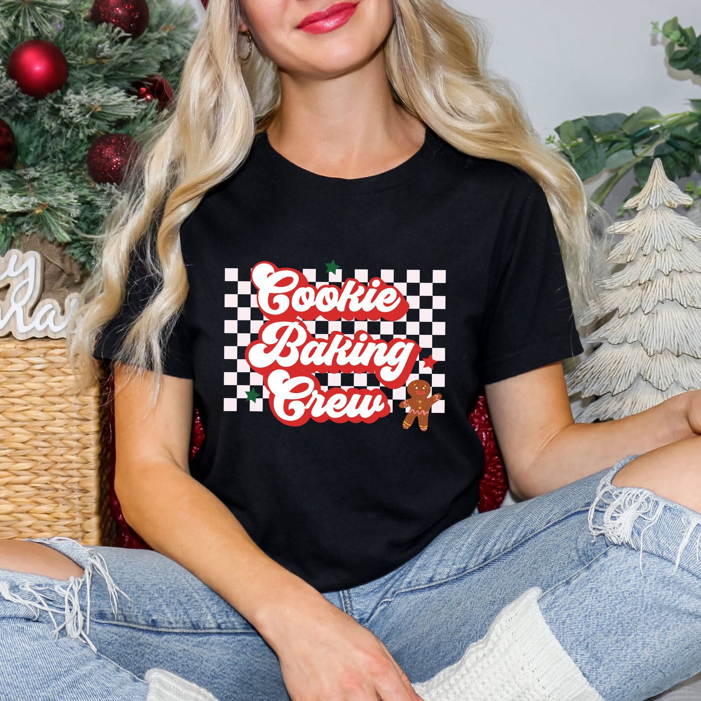 Cookie Baking Crew Checkered | Short Sleeve Graphic Tee