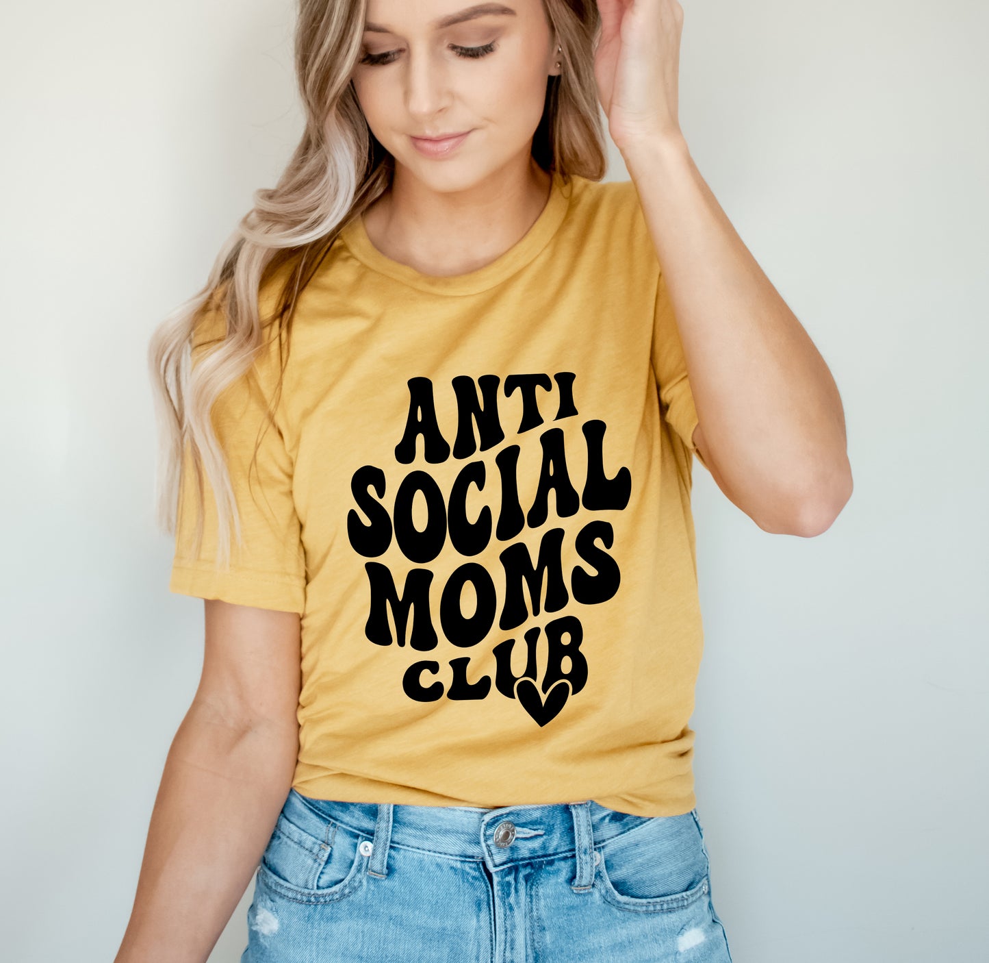 Anti Social Moms Club Heart | Short Sleeve Graphic Tee