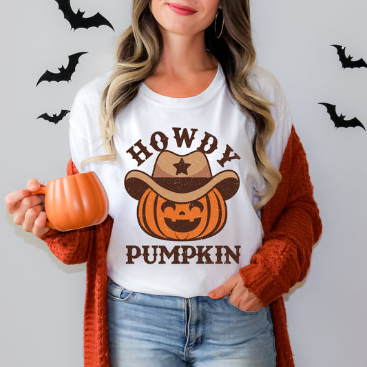 Howdy Pumpkin Hat | Short Sleeve Crew Neck