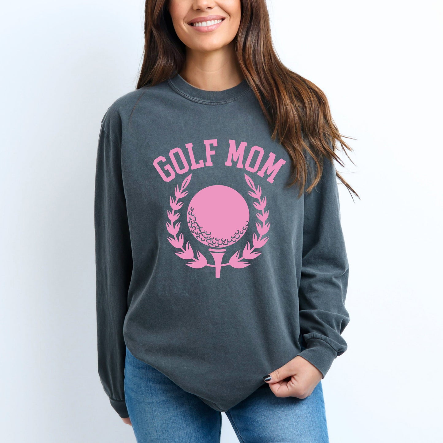 Golf Mom Tee | Garment Dyed Long Sleeve