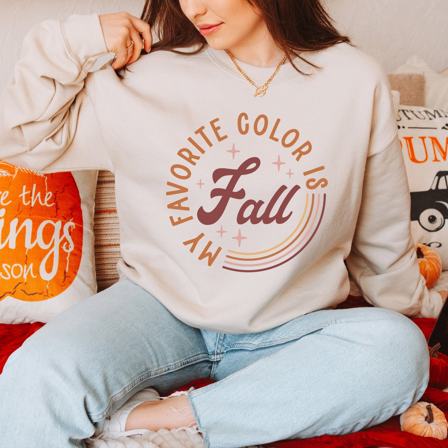 My Favorite Color is Fall Circle | Sweatshirt