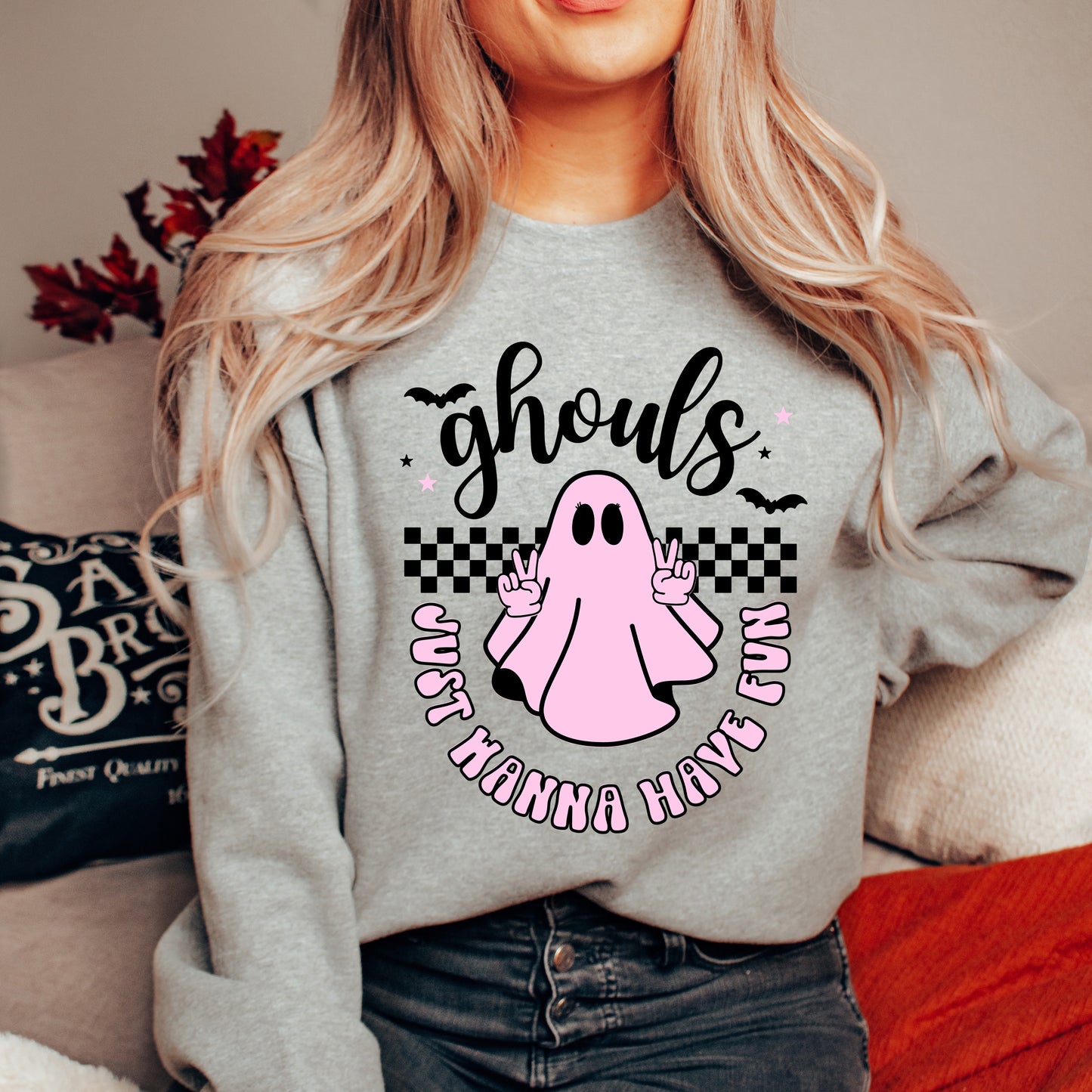 Just Wanna Have Fun Checkered | Sweatshirt