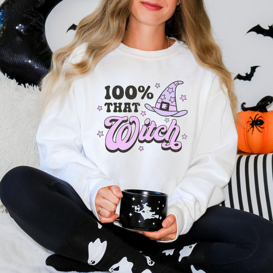 Purple 100% That Witch | Sweatshirt