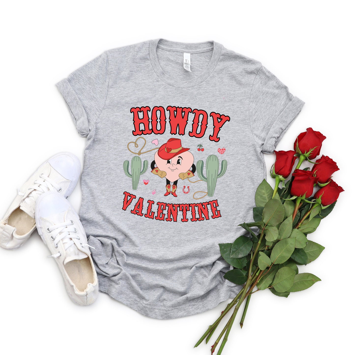 Howdy Valentine Heart | Short Sleeve Crew Neck