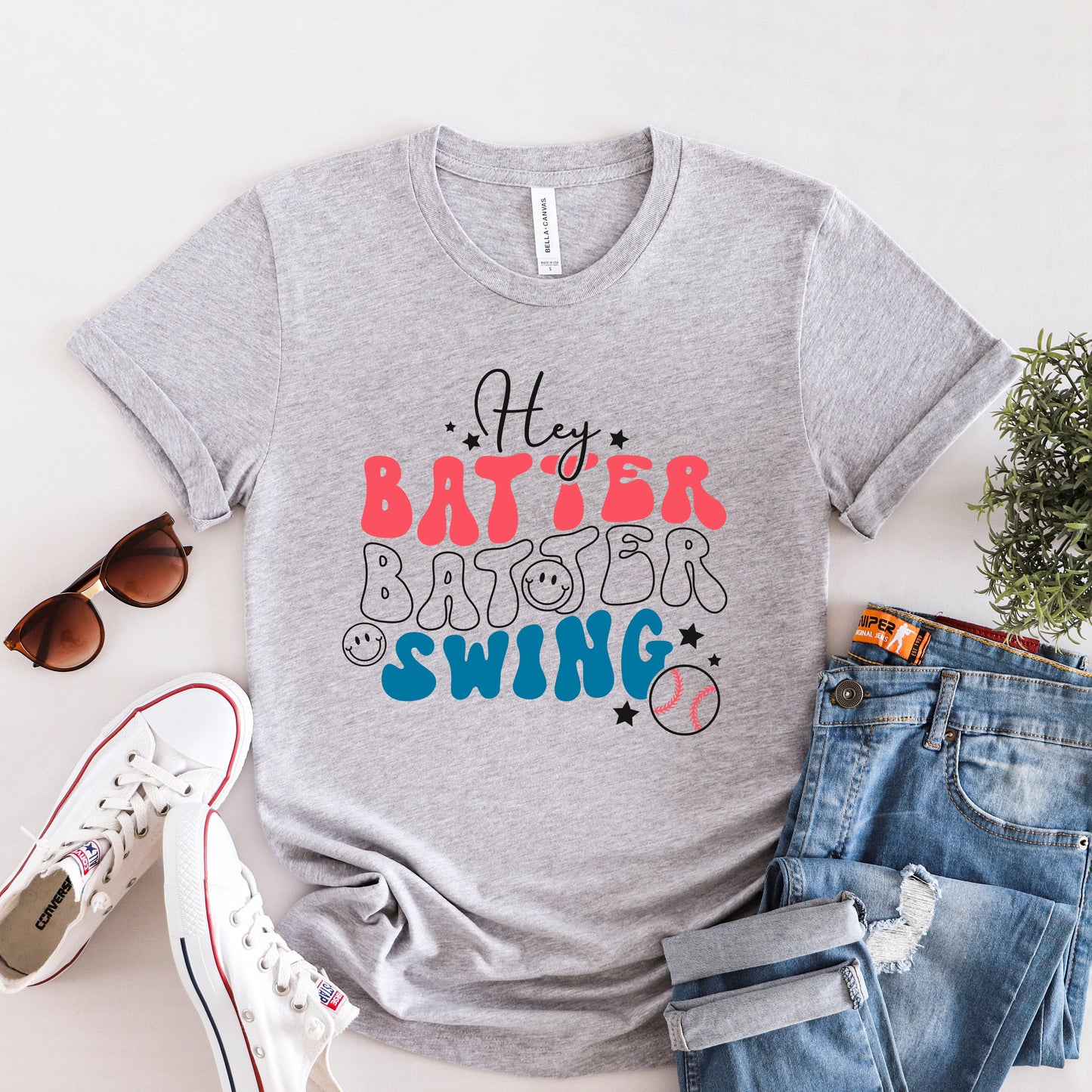 Batter Batter Red White Blue | Short Sleeve Graphic Tee